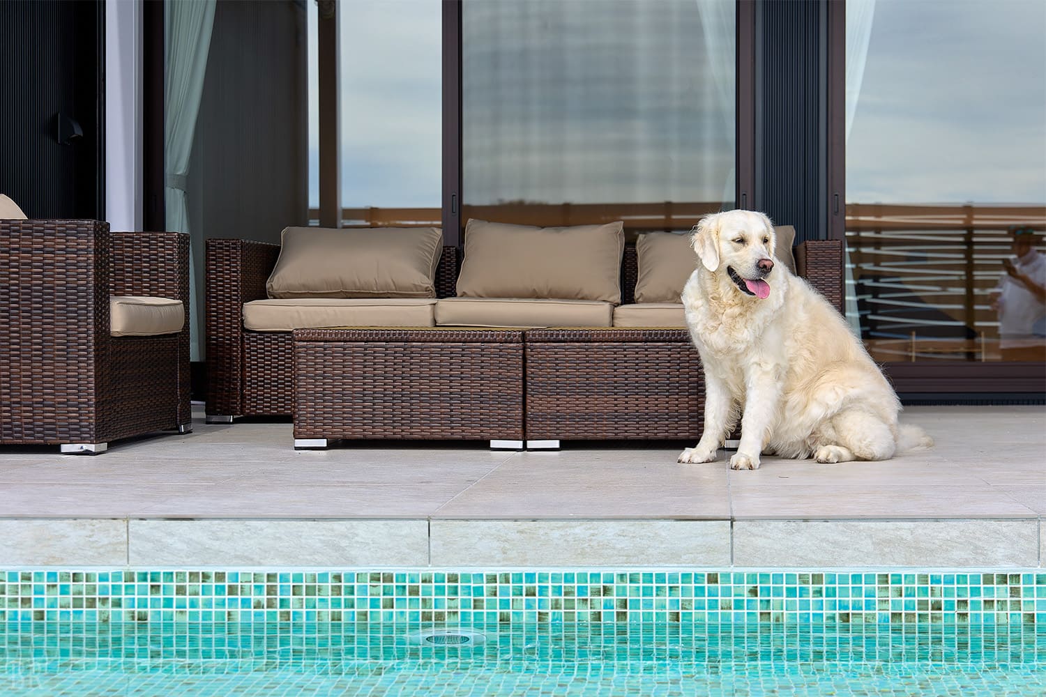Water Play in the Private Pool